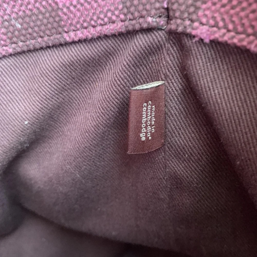 Coach Gingham Pink Tote Bag With Coach Leather Tag - Picture 13 of 14